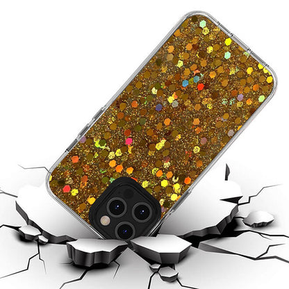 For TCL Revvl V Plus 5G (T-Mobile) Glitter Colorful Bling Sparkle Full Epoxy Glittering Shining Shockproof Soft Silicone TPU Hard PC  Phone Case Cover