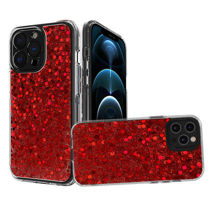 For TCL Revvl V Plus 5G (T-Mobile) Glitter Colorful Bling Sparkle Full Epoxy Glittering Shining Shockproof Soft Silicone TPU Hard PC  Phone Case Cover