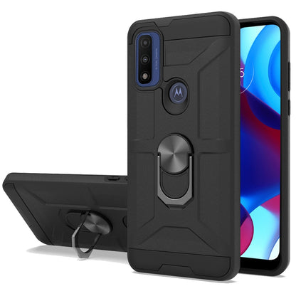 For Motorola Moto G Pure Cases with Stand Kickstand Ring Holder [360° Rotating] Armor Dual Layer Work with Magnetic Car Mount PC+TPU Hard  Phone Case Cover