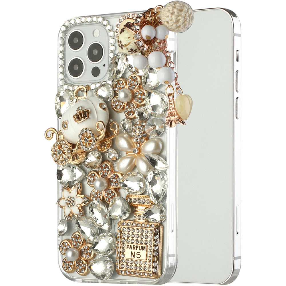 For Samsung Galaxy Z Flip 4 5G Bling Crystal 3D Full Diamonds Luxury Sparkle Rhinestone Hybrid Protective  Phone Case Cover