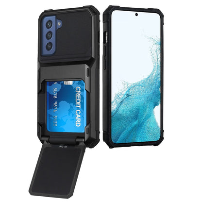 For Samsung Galaxy S22 Plus Multiple Wallet Hidden Credit Card Holder (Upto 5 Cards) Shockproof Hybrid Armor Durable  Phone Case Cover