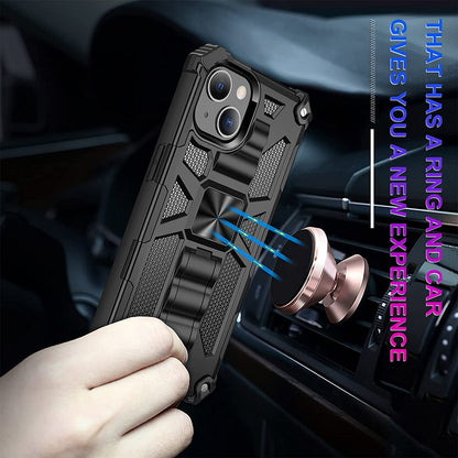 For Samsung Galaxy Z Flip 4 5G Built in Magnetic Kickstand, Military Hybrid Bumper Heavy Duty Dual Layers Rugged Stand  Phone Case Cover