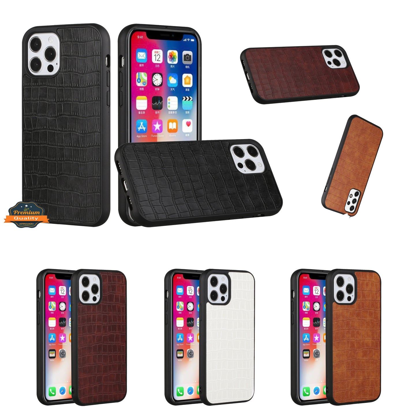 For T-Mobile Revvl 6 5G Ultra Slim Thin PU Leather Crocodile Flip Snap On Hybrid Shockproof TPU PC Hard Shell Durable  Phone Case Cover