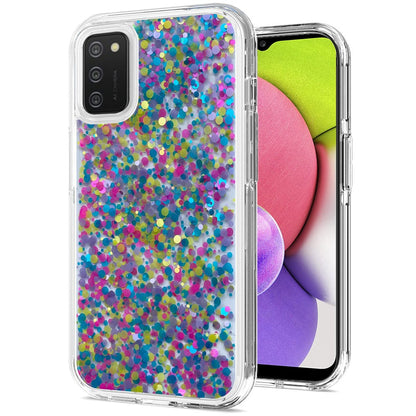 For Apple iPhone 14 (6.1") Colorful Glitter Bling Sparkle Epoxy Glittering Shining Hybrid Hard PC TPU Shockproof  Phone Case Cover