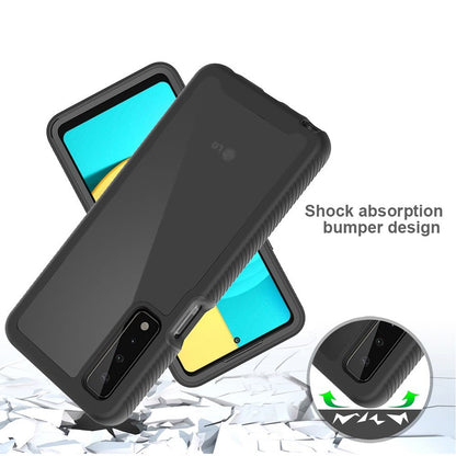 For Motorola Moto One 5G, Moto G 5G Plus, Moto One Lite Clear Dual Layer Rugged Bumper Frame Heavy Duty Hybrid Shockproof Rubber Black Phone Case Cover