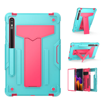 Case for Samsung Galaxy Tab S6 Lite 10.4" Tough Hybrid Kickstand Vertical 3in1 Shockproof Anti-Scratch PC + Silicone Aromr Tablet Teal Pink Tablet Cover