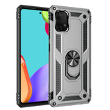 For Samsung Galaxy A71 5G Hybrid Durable Dual Layer with 360 Degree Rotatable Ring Holder Kickstand Fit Magnetic Car Mount  Phone Case Cover