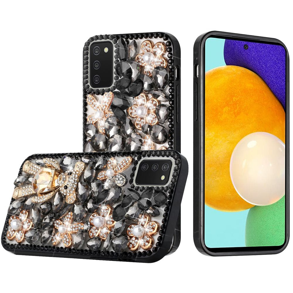 For Motorola Moto G 5G 2022 Bling Crystal 3D Full Diamonds Luxury Sparkle Transparent Rhinestone Hybrid Protective  Phone Case Cover