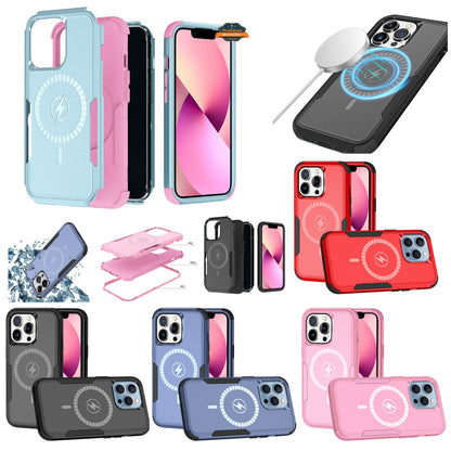 For Apple iPhone 13 /6.1" Hybrid Heavy Duty Cases Compatible with MagSafe Drop Protective Tough Rugged Slim Shockproof  Phone Case Cover