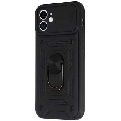 For Samsung Galaxy A32 4G (Not for 5G) Hybrid Cases with Slide Camera Lens Cover and Ring Holder Kickstand Rugged Dual Layer  Phone Case Cover