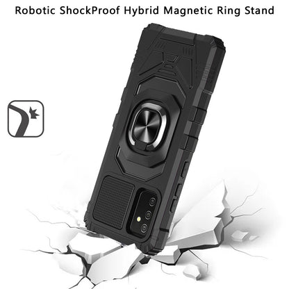 For Samsung Galaxy A13 5G Hybrid Dual Layer with Rotate Magnetic Ring Stand Holder Kickstand, Rugged Shockproof Protective  Phone Case Cover