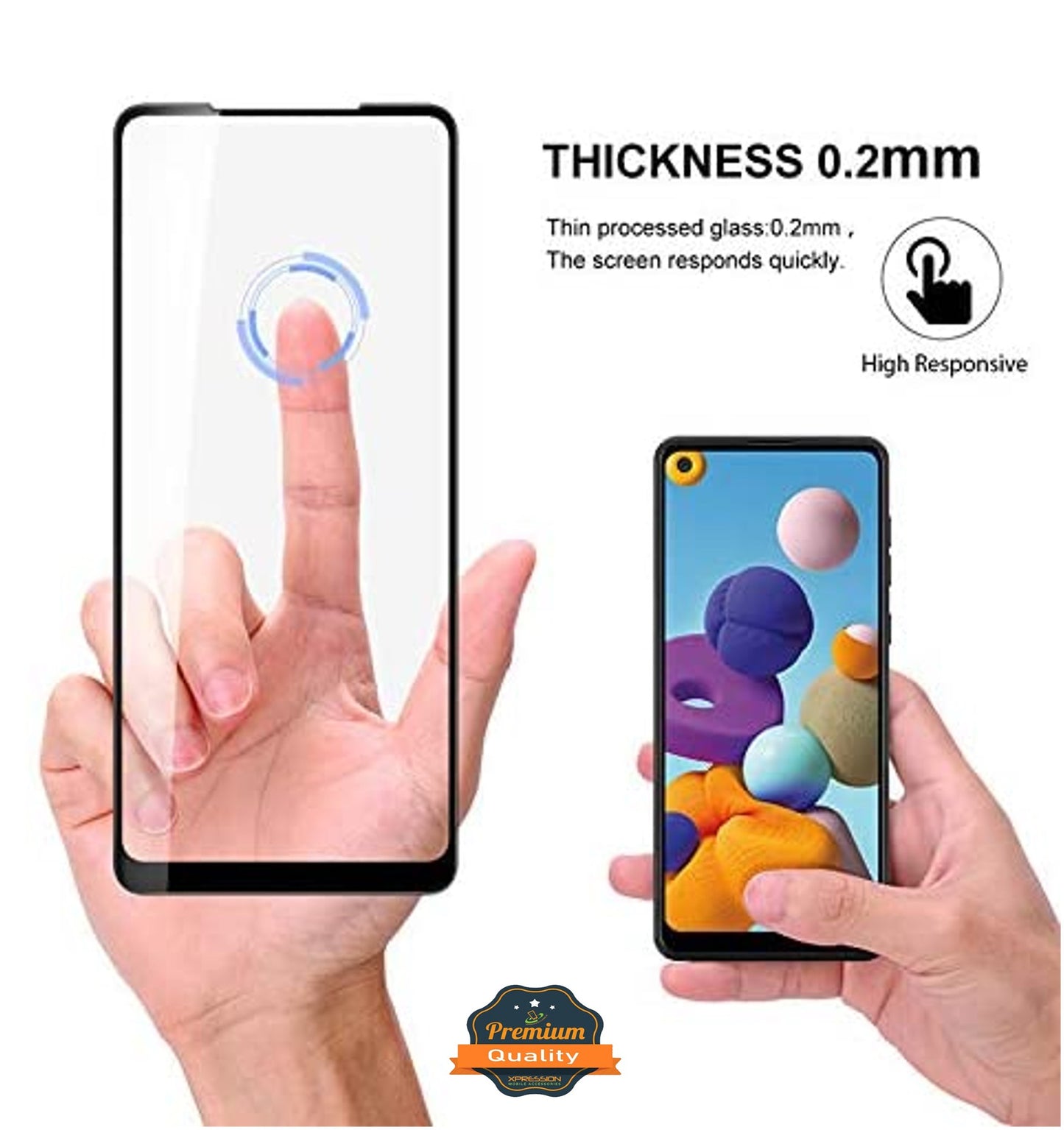 For Nokia C200 Screen Protector, 9H Hardness Full Glue Adhesive Tempered Glass [3D Curved Glass, Bubble Free] HD Glass Screen Protector Clear Black Screen Protector