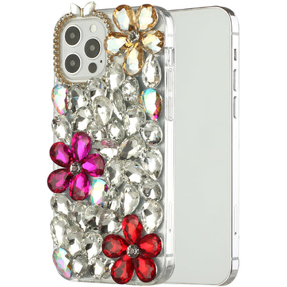 For Apple iPhone 13 Pro Max 6.7" Bling Crystal 3D Full Diamonds Luxury Sparkle Rhinestone Hybrid Protective  Phone Case Cover