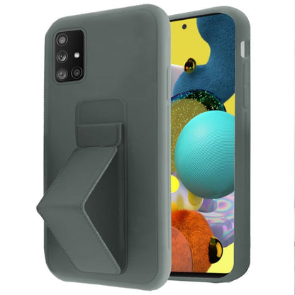 For Samsung Galaxy A71 5G Hybrid Foldable Kickstand Magnetic Heavy Duty Silicone Rubber TPU Protector [Fit Magnetic Car Mount]  Phone Case Cover