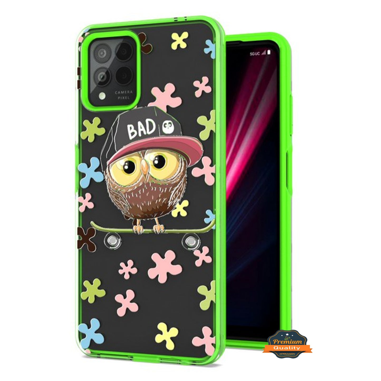 For T-Mobile Revvl 6 Pro 5G /Revvl 6 5G Fashion Pattern Design Shockproof TPU Frame and Hard PC Back Slim  Phone Case Cover