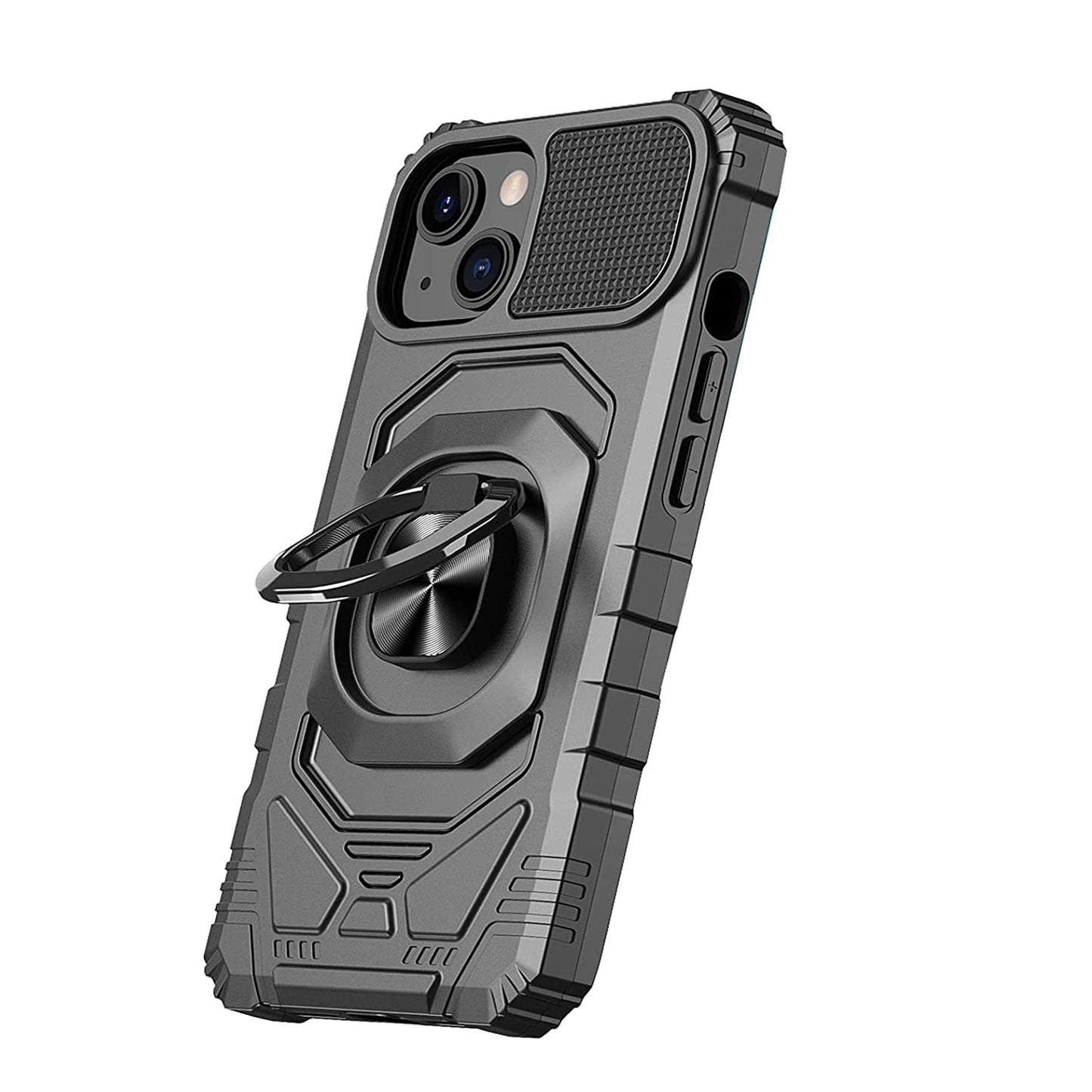 For TCL 30 XE 5G Armor Hybrid Stand Ring Hard TPU Rugged Full-Body Protective [Military-Grade] Magnetic Car Ring Holder  Phone Case Cover