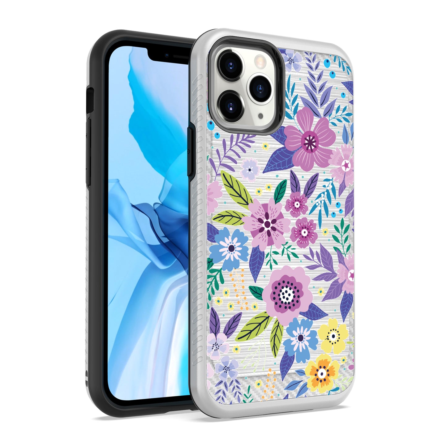 For Apple iPhone 13 Pro Max (6.7") Cute Design Printed Pattern Fashion Brushed Texture Shockproof Dual Layer Hybrid Slim Protective Had PC + TPU Rubber  Phone Case Cover