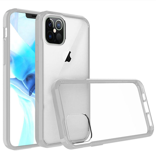 For Apple iPhone 13 (6.1") Hybrid Slim Crystal Clear Transparent Shock-Absorption Bumper TPU + Hard PC Back Frame Clear Phone Case Cover