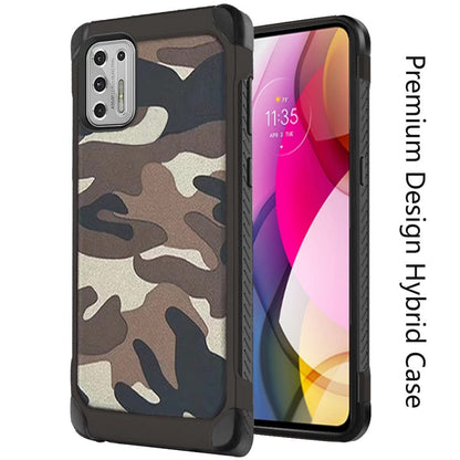 For Apple iPhone 13 (6.1") Shockproof Slim Hybrid Silicone Camouflage Camo Design Dual Layer Rubberized TPU Hard Shell Armor  Phone Case Cover