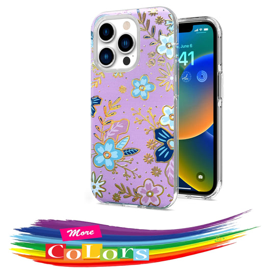 For Apple iPhone 11 (6.1") Stylish Gold Layer Design Hybrid Rubber TPU Hard PC Shockproof Armor Rugged Slim Fit  Phone Case Cover