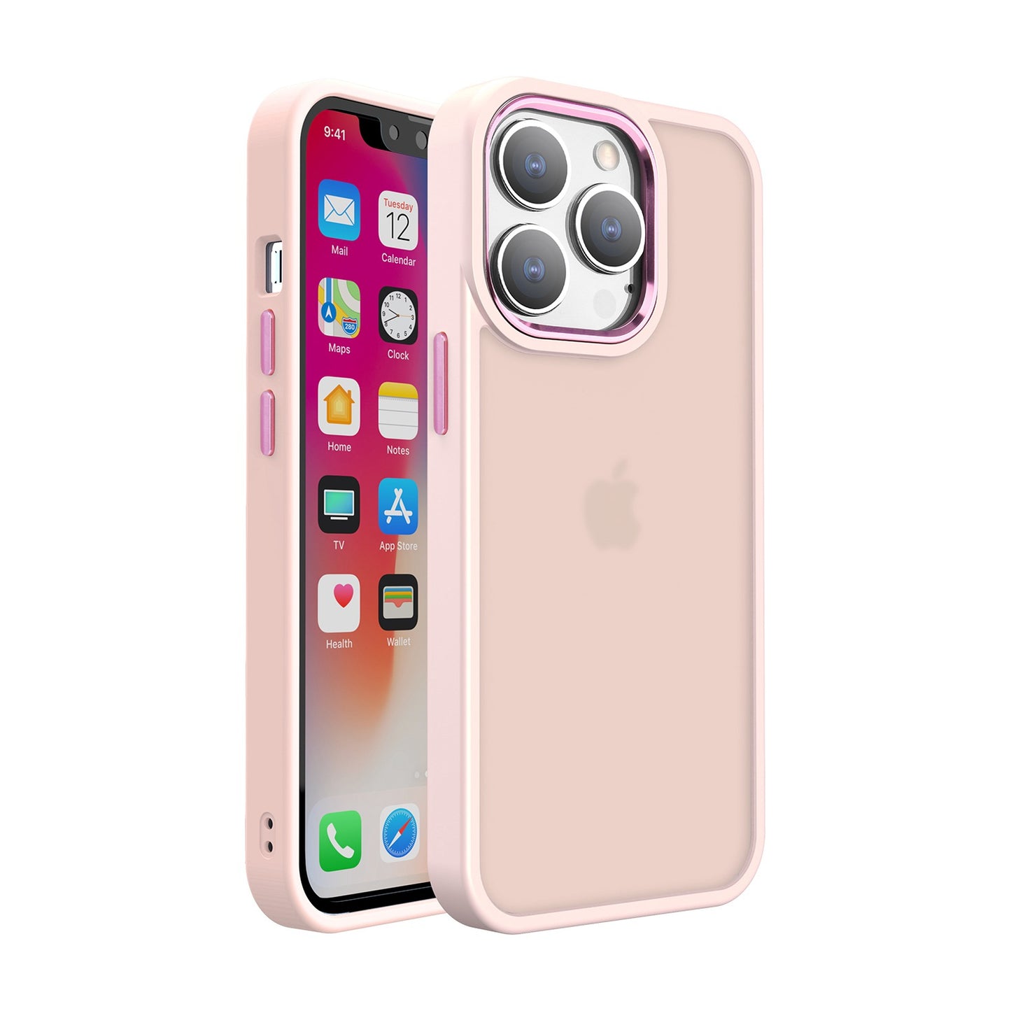 For Apple iPhone 11 (6.1") Slim Fit Hybrid Frosted Polished Oil Thick Acrylic Hard PC TPU Frame  Phone Case Cover