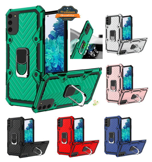 For Apple iPhone 13 Pro Max (6.7") with Magnetic Ring Holder 360° Rotating Kickstand PC & TPU Dual Layer Hybrid Full-Body Drop Proof Rugged  Phone Case Cover