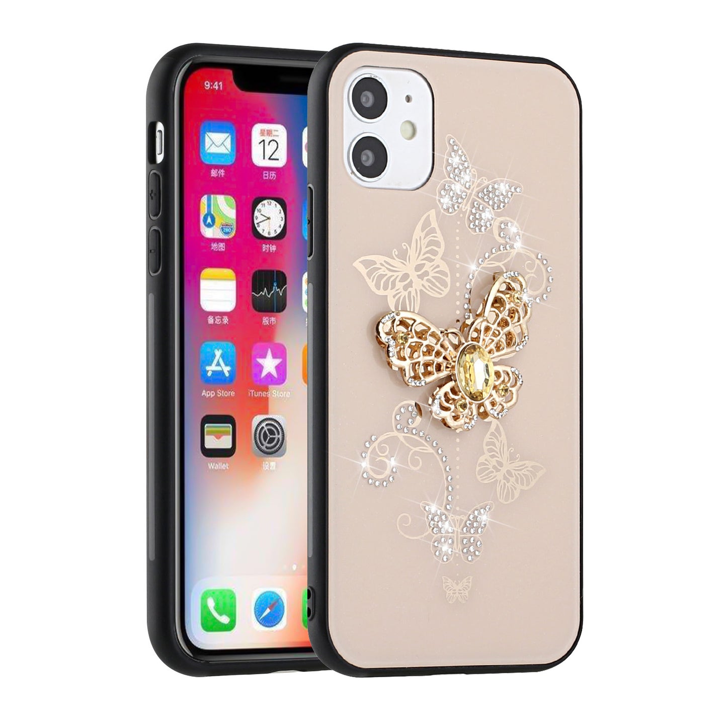 For Samsung Galaxy A02S Diamond Bling Sparkly Glitter Ornaments Engraving Hybrid Armor Ring Stand Holder Fashion  Phone Case Cover