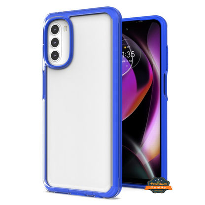 For Motorola Moto G 5G 2022 Colorful Hybrid Shockproof Protection Soft TPU Frame and Hard PC Back Slim Fit  Phone Case Cover