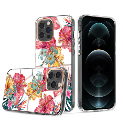 For Apple iPhone 11 (6.1") Fashion Art Floral IMD Design Beautiful Flower Pattern Hybrid Protective Hard TPU  Phone Case Cover