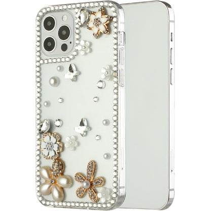 For Apple iPhone 13 Pro Max 6.7" Bling Crystal 3D Full Diamonds Luxury Sparkle Rhinestone Hybrid Protective  Phone Case Cover