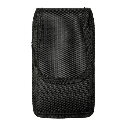 Universal Cell Phone Holster with Belt Clip & Card Slot Canvas Vertical Pouch Waist Carrying Case Fit Apple iPhone 14/13/12 Pro Max 6.7" & Most Phone XL [6.57 x 3.35 x 0.6 in] Universal Canvas Pouch [Black]