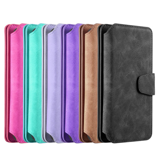 For Apple iPhone 13 /Pro Max Mini Wallet Case Magnetic Detachable Zipper Pocket PU Leather Flip Pouch with 7 Credit Card Slots Holder  Phone Case Cover