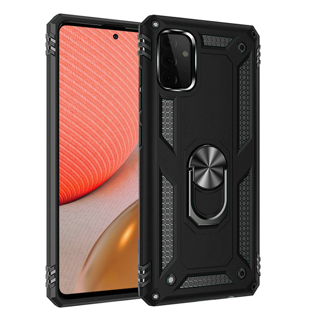 For Apple iPhone 11 (6.1") Military Grade Rugged Dual Layers 2in1 Hard PC + TPU Shockproof Hybrid with Ring Kickstand  Phone Case Cover