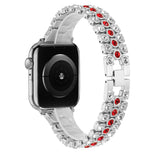 For Apple Watch Size 42/44/45mm Jewelry Diamonds Replacement Bracelet Band Strap Hybrid Wristbands Buckle for iWatch Series 7/SE/6/5/4/3/2/1