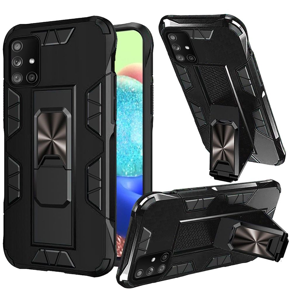 For Samsung Galaxy A71 5G Hybrid Cases with Built-in Slide Kickstand Stand Holder Full Body Heavy Duty Rugged Military Grade  Phone Case Cover