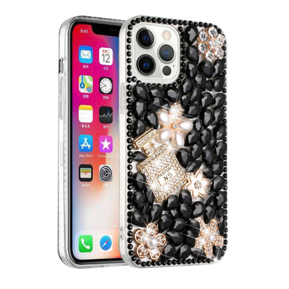 For Apple iPhone 13 Pro Max 6.7" Bling Crystal 3D Full Diamonds Luxury Sparkle Rhinestone Hybrid Protective  Phone Case Cover