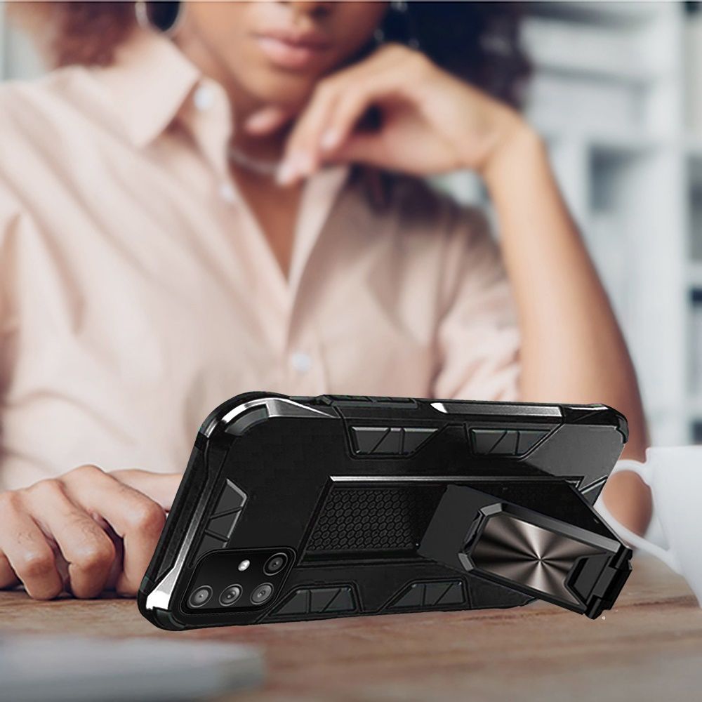 For Apple iPhone 11 (6.1") Hybrid Magnetic Slide Ring Stand fit Car Mount Grip Holder Body Heavy Duty Rugged Military Grade  Phone Case Cover