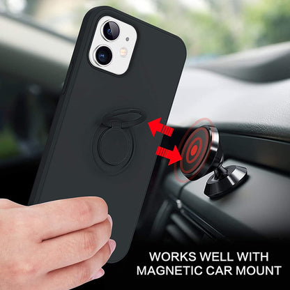 For Samsung Galaxy A33 5G Slim Silicone Soft Rubber Hybrid with Ultra-Thick Ring Magnetic Stand Holder Car Mount Supported Hard  Phone Case Cover