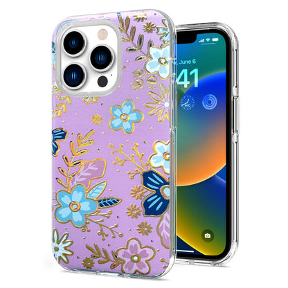 For Apple iPhone 11 (6.1") Stylish Gold Layer Design Hybrid Rubber TPU Hard PC Shockproof Armor Rugged Slim Fit  Phone Case Cover